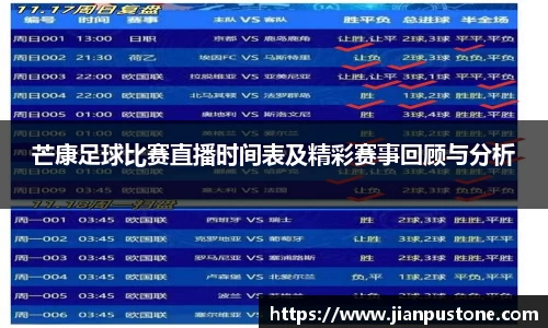 芒康足球比赛直播时间表及精彩赛事回顾与分析